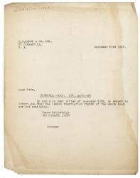 Image of a Letter from Mrs Cartwright at The Hogarth Press to A. M. Heath and Co. Ltd. (21/12/1927)