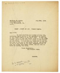 Image of a Letter from The Hogarth Press to Éditions du Siècle (09/07/1934)