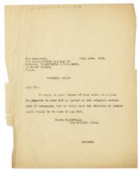 Image of a Letter from The Hogarth Press to Incorporated Society of Authors, Playwrights and Composers (11/07/1934)