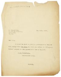 Image of a Letter from The Hogarth Press to Pierre E. Carpentier (05/12/1934)