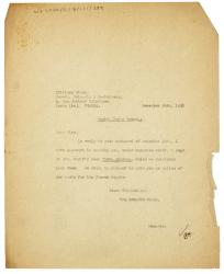Image of a Letter from The Hogarth Press to Éditions Stock (28/12/1938)