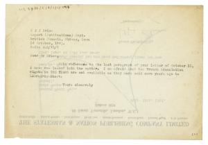 Image of a Letter from Leonard Woolf at The Hogarth Press to The British Council (24/10/1943)