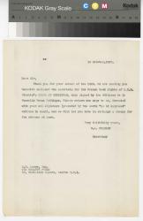 Image of a typescript letter from the William A. Bradley Literary Agency to The Hogarth Press (19/10/1937); page 1 of 1