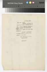 Image of a typescript letter from the William A. Bradley Literary Agency to The Hogarth Press (27/7/1934); page 1 of 1