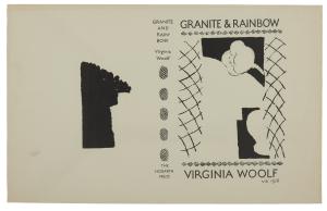 Image of Black and White Proof of 'Granite and Rainbow', artwork by Vanessa Bell