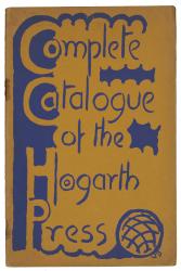 Image of the front cover of The Hogarth Press, Complete Catalogue of Publications, (to the Summer of 1939)