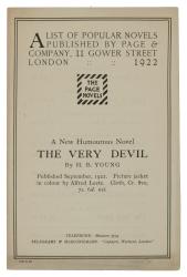 Image of front cover of a pamphlet called A List of Popular Novels, 1922 (published by Jonathan Cape)