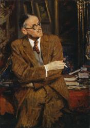 image of oil painting of James Joyce by Jacques-Emile Blanche 1935