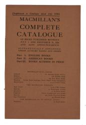 Image of Macmillan & Co supplemental catalogue: January-June,1926 