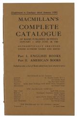 Image of Macmillan & Co supplemental catalogue: January-June,1920 