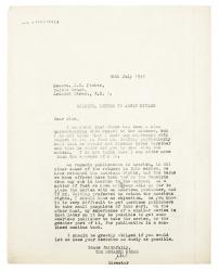 Image of typescript letter from Leonard Woolf to James B. Pinker & Son (20/07/1932) page 1 of 1