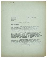 Image of typescript letter from Leonard Woolf to Mary Gordon (09/01/1936) page 1 of 1