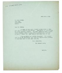 Image of typescript letter from Margaret West to Mary Gordon (24/06/1936) page 1 of 1