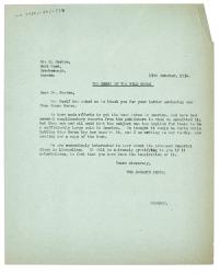 Image of typescript letter from Margaret West to Mary Gordon (19/10/1936) page 1 of 1