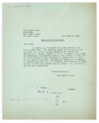 Image of typescript letter from Margaret West to Grace Morse (19/10/1936)  page 1 of 1