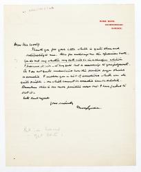 Image of a Letter from Mary Gordon to Leonard Woolf (undated)