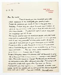 Image of a Letter from Mary Gordon to Leonard Woolf (19/03/1937)