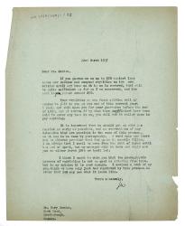 Image of typescript letter from Leonard Woolf to Mary Gordon (22/03/1937) page 1 of 1