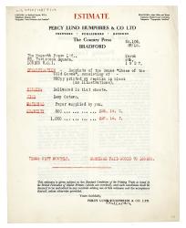 Image of a Letter from Percy Lund Humphries & Co to The Hogarth Press (19/06/1936)
