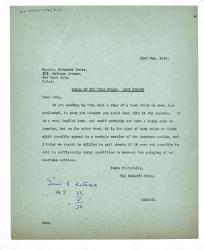 Image of typescript letter from The Hogarth Press to Harcourt Brace (22/05/1936) page 1 of 1