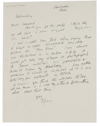 Letter from Duncan Grant to Leonard Woolf (1923) [1]  page 1 of 1
