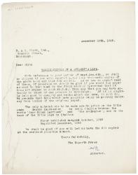 Image of typescript letter from Leonard Woolf to R. & R. Clark (12/12/1925) page 1 of 1