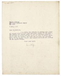 Image of typescript letter from Leonard Woolf to Thomas Seltzer (07/07/1924) page 1 of 1