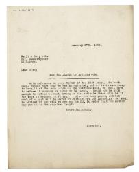 Image of typescript letter from The Hogarth Press to Neill & Co., Ltd (27/01/1926) page 1 of 1