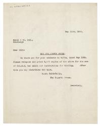 Image of typescript letter from The Hogarth Press to Neill & Co., Ltd (11/05/1928) page 1 of 1