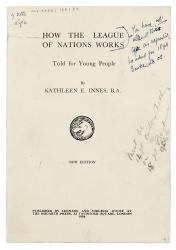 Image of the Title Page of  How The League of Nations Works Told for Young People  Image 1 of 3
