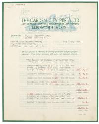Image of typescript letter from The Garden City Press Ltd to The Hogarth Press: (12/05/1936) page 1 of 3