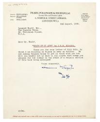 Image of a letter from Pearn Pollinger & Higham Ltd to Leonard Woolf (02/08/1938)