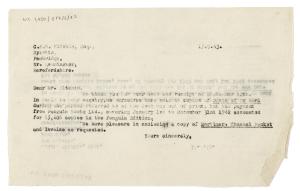 Image of typescript letter from The Hogarth Press to C. H. B. Kitchin (15/09/1943) page 1 of 2