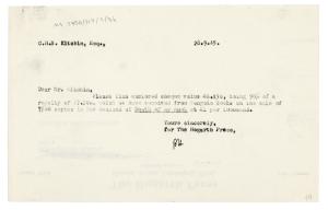 Image of typescript letter from Barbara Hepworth to C. H. B. Kitchin (28/09/1945) page 1 of 2