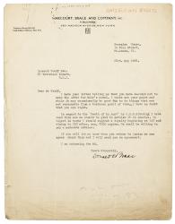 Image of typescript letter from Donald C. Brace to Leonard Woolf (23/05/1929) page 1 of 1