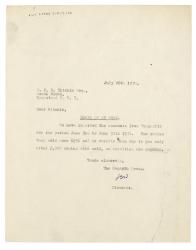 Image of typescript letter from Leonard Woolf to C. H. B. Kitchin (26/07/1930) page 1 of 1