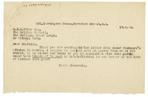 Image of typescript letter from The Hogarth Press to The British Council (23/06/1944) page 1 of 1
