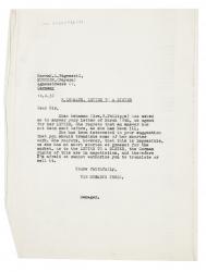 Image of typescript letter from John Lehmann to K. L. Wagenseil (14/04/1932) page 1 of 1