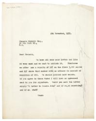 Image of typescript letter from Leonard Woolf to Francis Birrell (04/11/1931) page 1 of 1