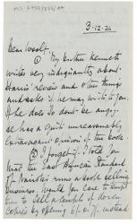 image of handwritten letter from Norman Leys to Leonard Woolf (03/12/1924) page 1 of 2
