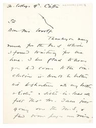 Image of letter from Flora Mayor to Leonard Woolf (c March 1924) page 1 of 4