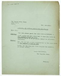 Image of typescript letter from The Hogarth Press to The Garden City Press Ltd. (03/11/1933) page 1 of 1