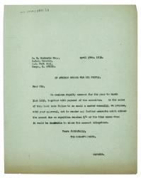 Image of typescript letter from The Hogarth Press to Parmenas Githendu Mockerie (29/04/1936) page1 of 1