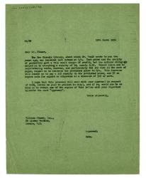 Image of typescript letter from The Hogarth Press to William Plomer (19/03/1951) page 1 of 1 