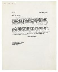 Image of typescript letter from Harold Raymond to William Plomer (22/07/1952) page 1 of 1 