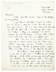 Image of handwritten letter from Samuel Solomonovich Koteliansky to Leonard Woolf (25/11/1933) page 1 of 2