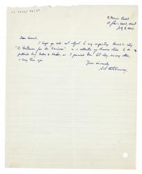 Image of handwritten letter from Samuel Solomonovich Koteliansky to Leonard Woolf (08/07/1942) page 1 of 1