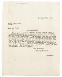 Image of typescript letter from The Hogarth Press to Leonard Woolf (06/09/1928) page 1 of 1