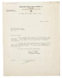 Typescript letter from Donald Brace to Leonard Woolf (01/07/1937) page1 of 1 