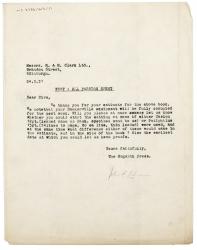 Image of typescript letter from John Lehmann to R. & R. Clark (24/03/1931) page 1 of 1